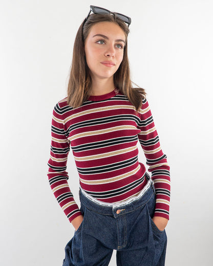 Maglioncino rigato a costine con lurex GUESS