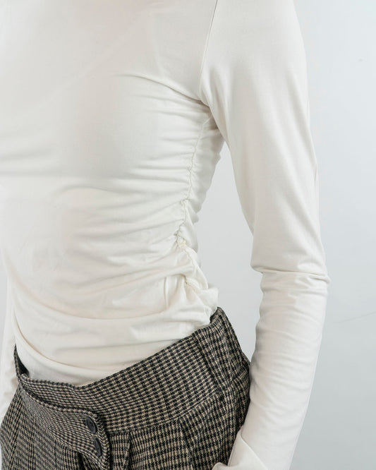 T-shirt elasticizzata con arricciature a lato I DO