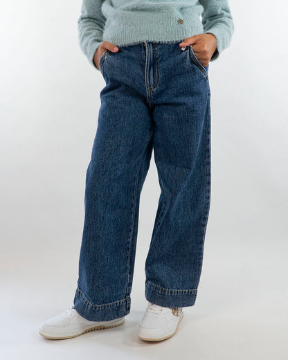 Jeans a gamba larga con bottone a cuore MAYORAL