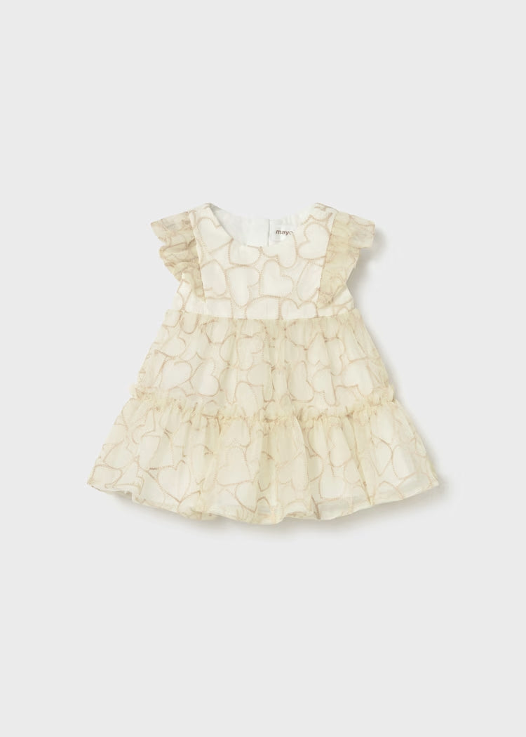 Abito con tulle a cuori art.1890-44 MAYORAL