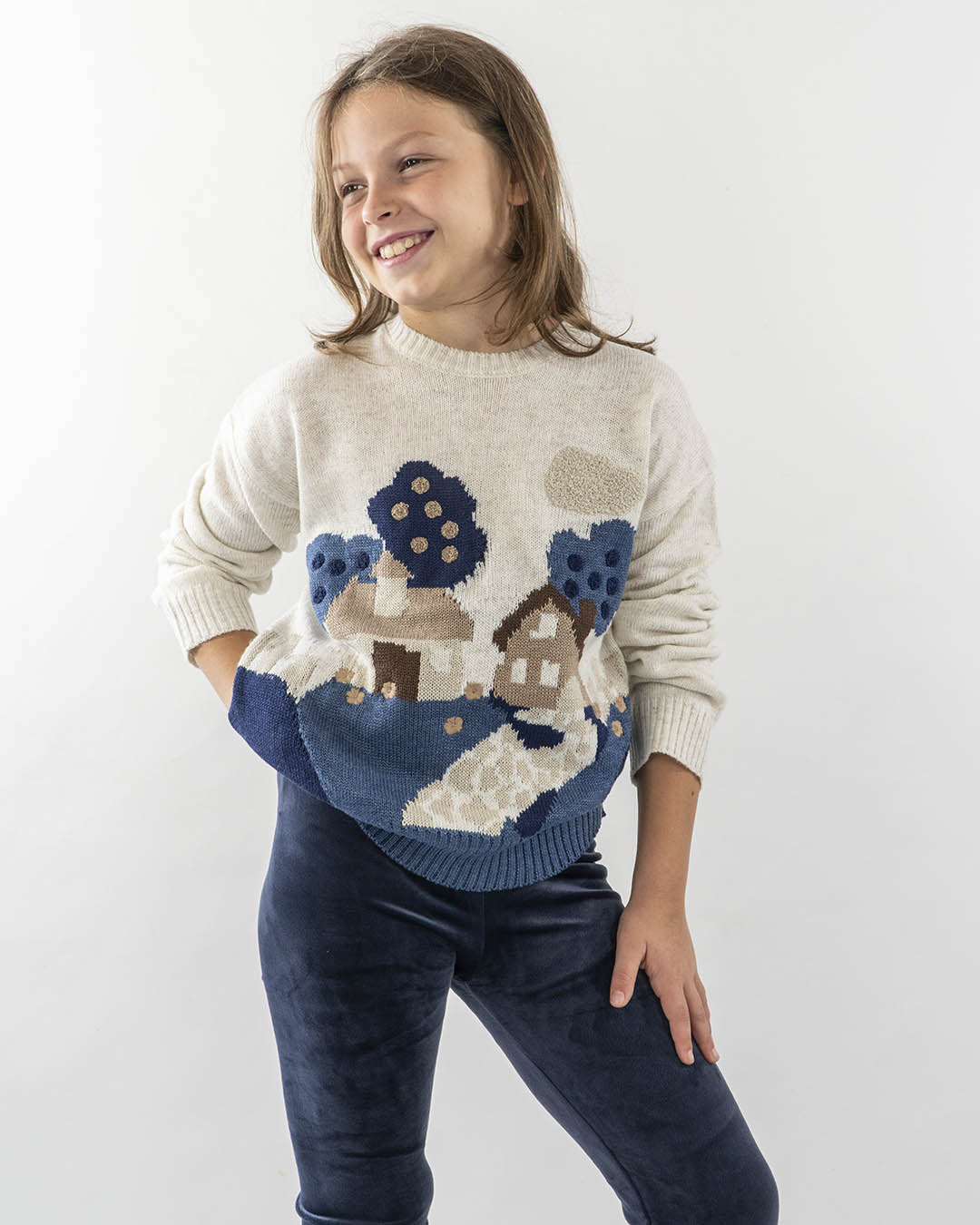 Maglia tricot intarsiata