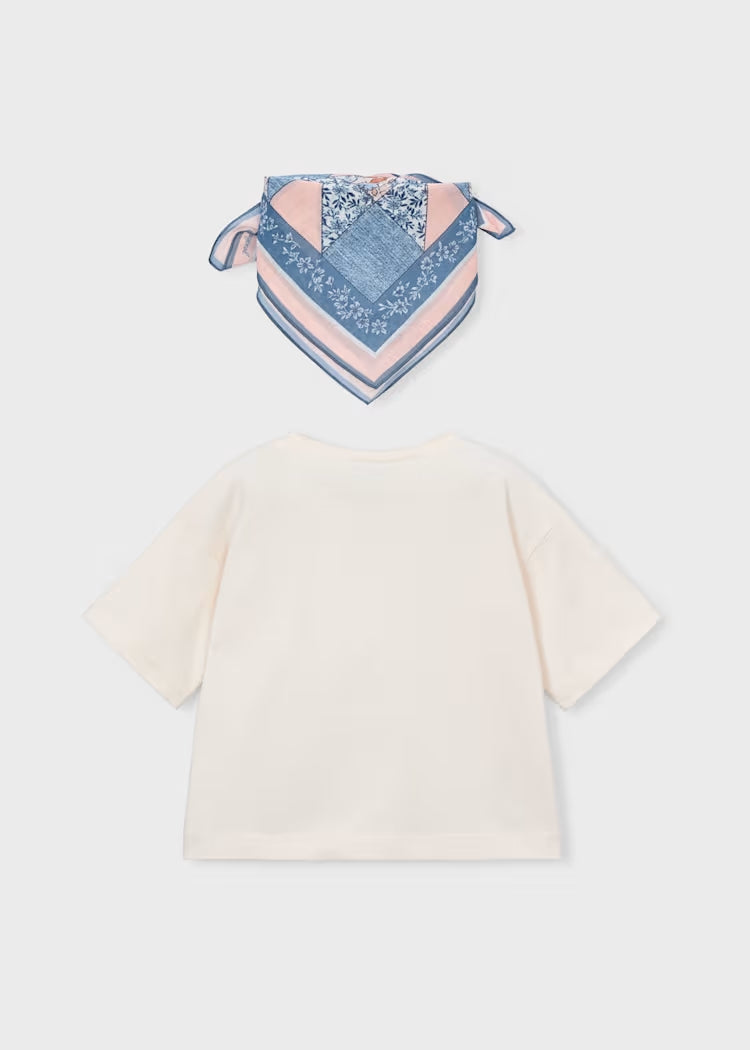 T-shirt corta + bandana fiorata MAYORAL