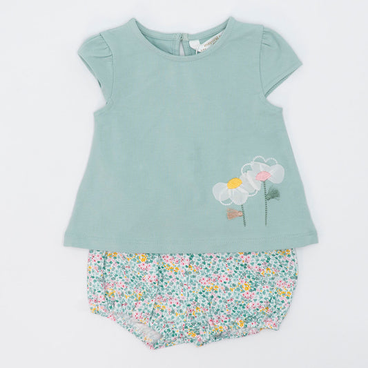 Completo 2 pz. con fiori in tulle MAYORAL