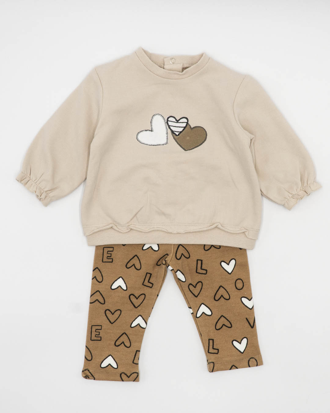 Completo 2pz. felpato con leggings a cuori MAYORAL