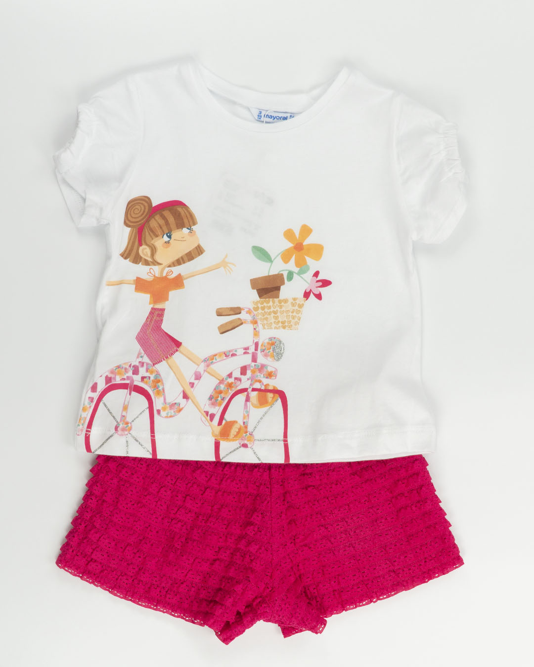 Completo 2 pz. con short in pizzo MAYORAL