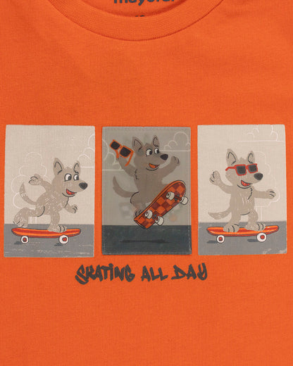 T-shirt manica lunga con cagnolino skater MAYORAL