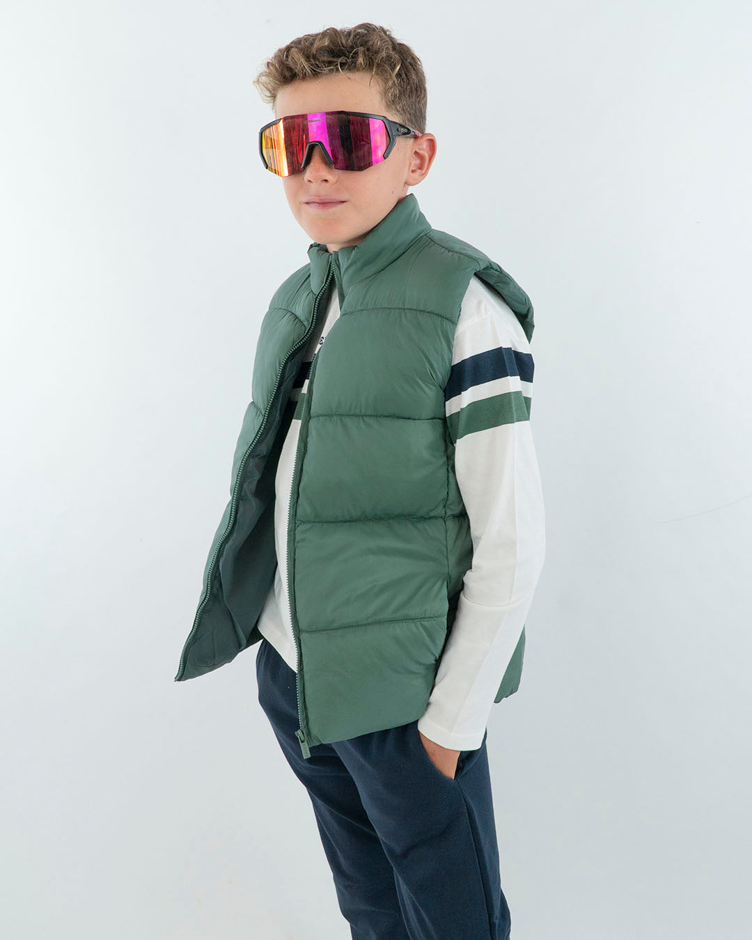 Completo 3 pz. con gilet imbottito MAYORAL