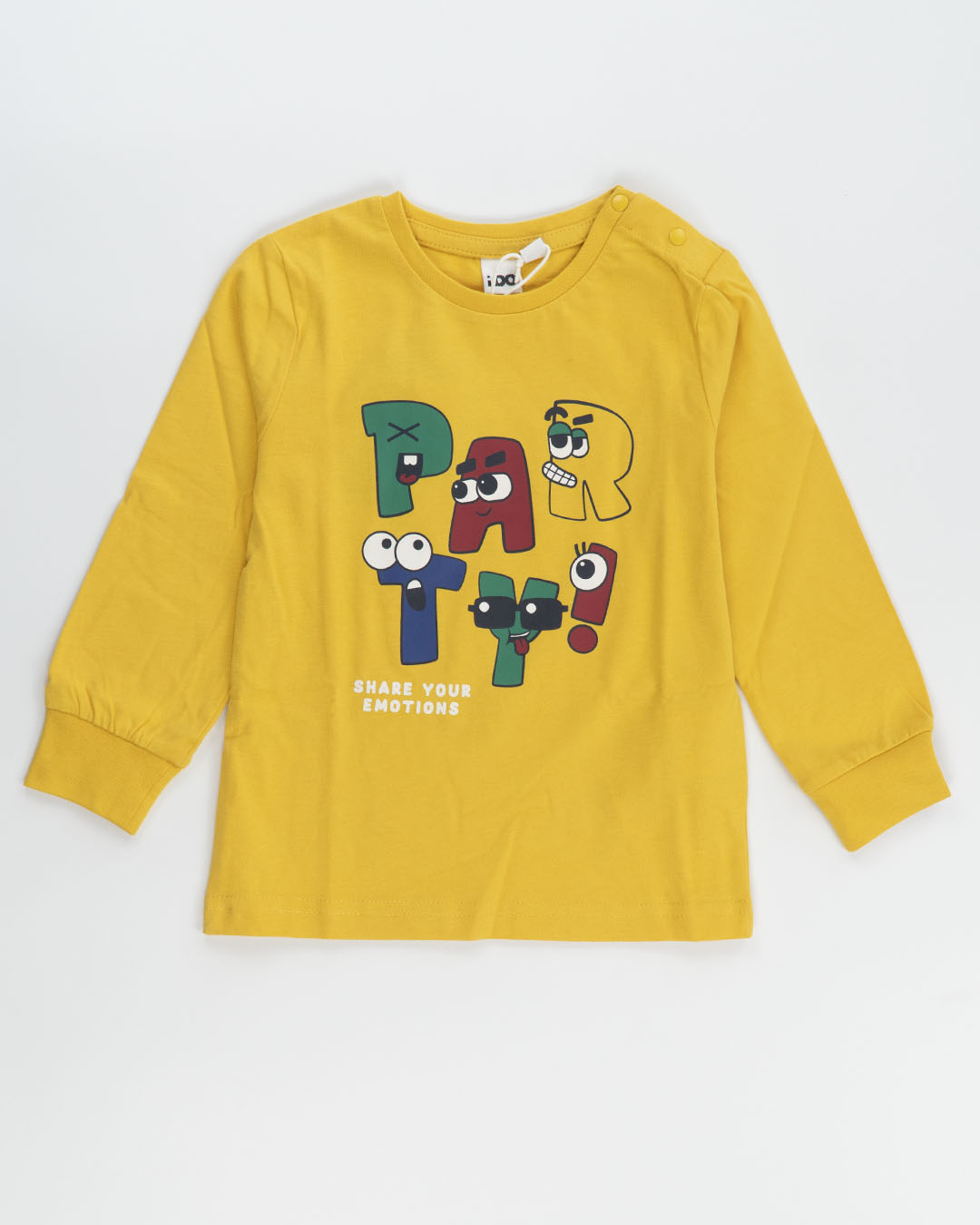 T-shirt manica lunga con scritta colorata I DO