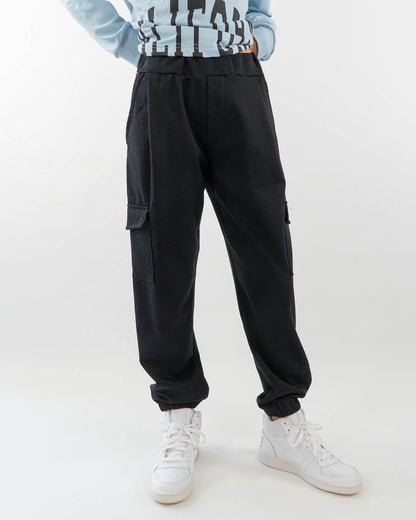 Pantaloni cargo in tessuto elasticizzato