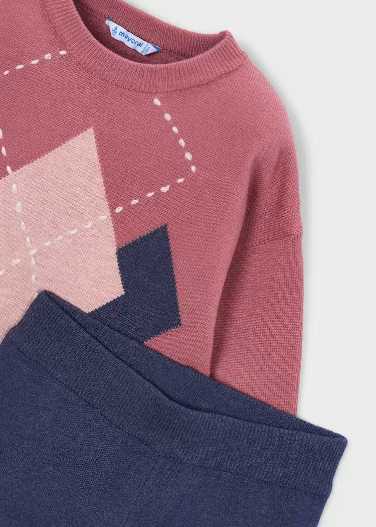 Completo in maglia con rombi art.4.527-066 MAYORAL