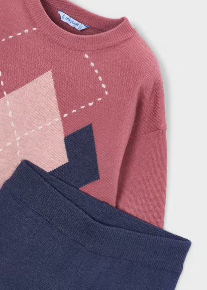 Completo in maglia con rombi art.4.527-066 MAYORAL
