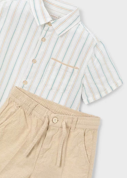 Camicia+bermuda in misto lino art.3217-16MAYORAL