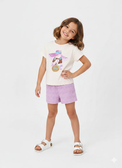 Completo 2 pz. con short in pizzo MAYORAL