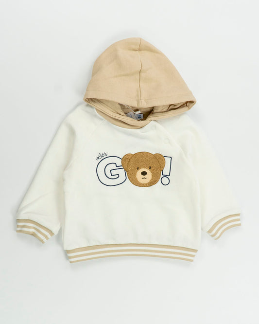 Felpa con cappuccio ed orsetto felpata MAYORAL