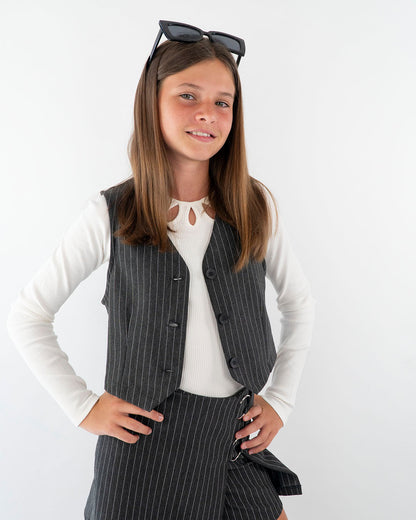 Gilet elasticizzato gessato MAYORAL