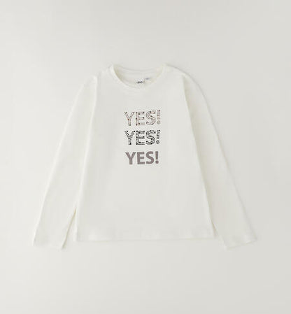 T-shirt con Yes borchiato art.4.H703-0112 I DO