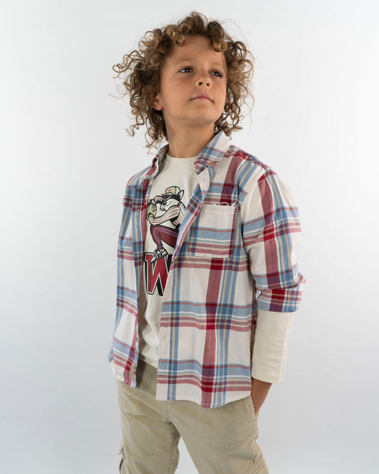 Camicia a quadri con taschino MAYORAL