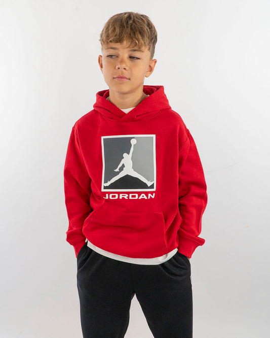 Felpa chiusa felpata con logo quadrato JORDAN