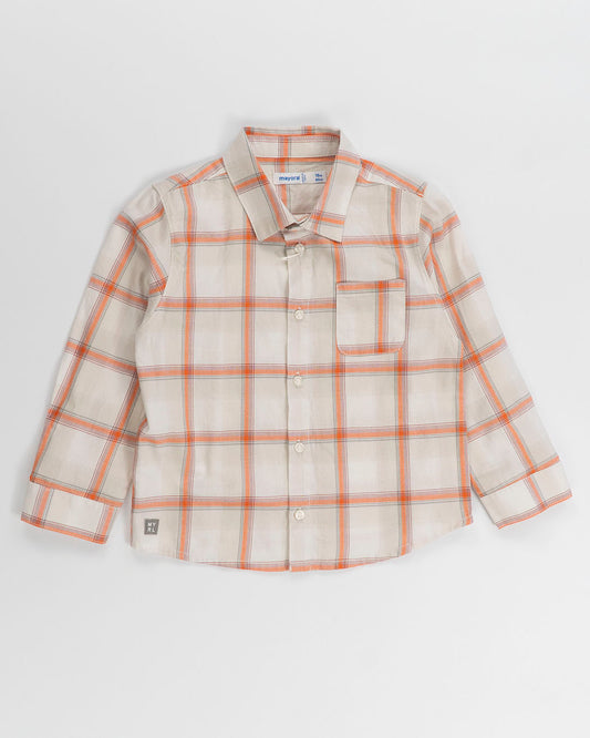 Camicia a quadri arancioni MAYORAL
