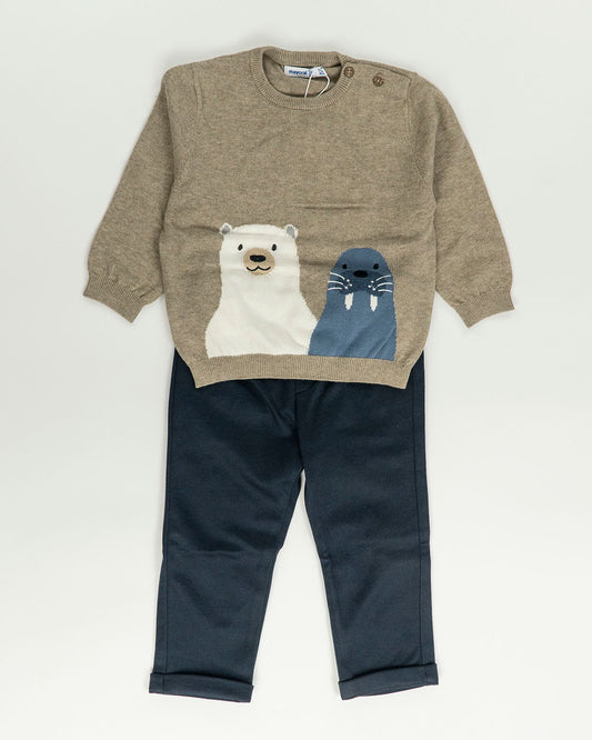 Completo di pantalone in tessuto e maglioneMAYORAL