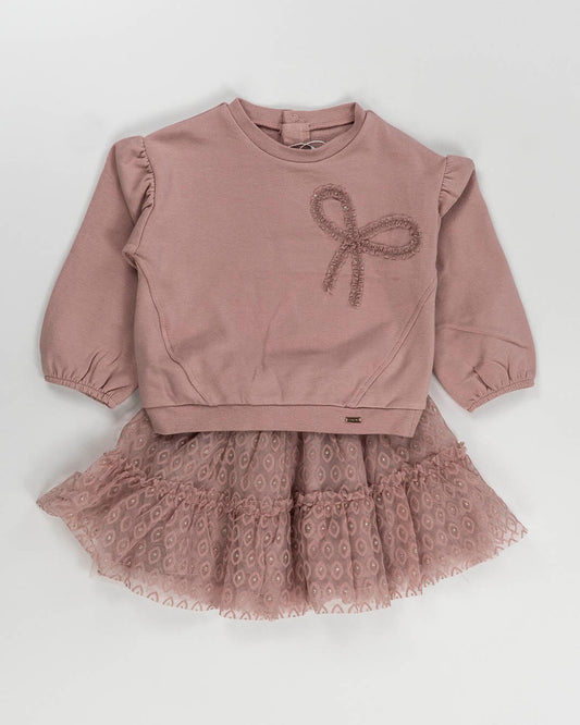 Completo 2 pz con gonna in tulle ricamata  MAYORAL