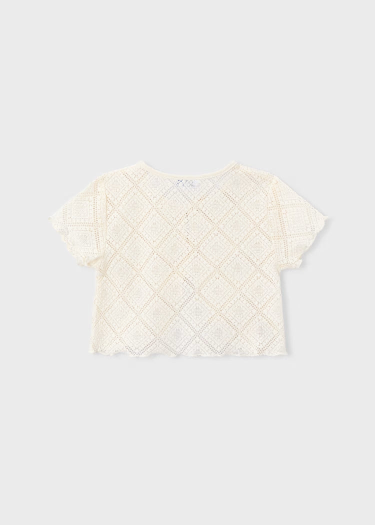 T-shirt 2 pezzi in crochet art.3015-88 MAYORAL