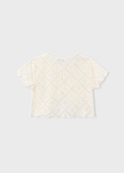 T-shirt 2 pezzi in crochet art.3015-88 MAYORAL