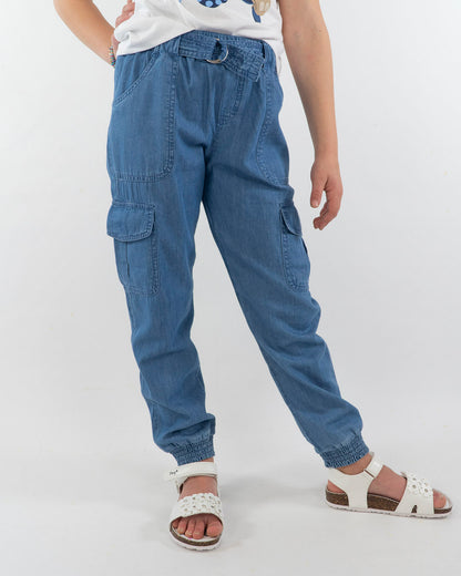 Jeans cargo con cinturina