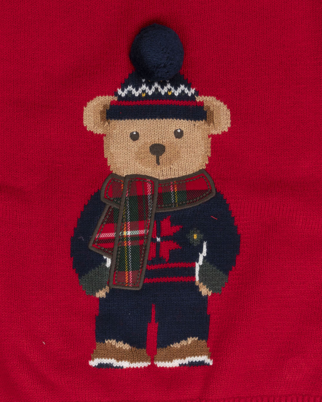 Maglione girocollo con orsetto e pon pon I DO