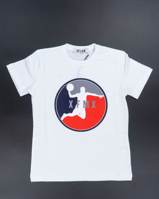 T-shirt con stampa tonda
