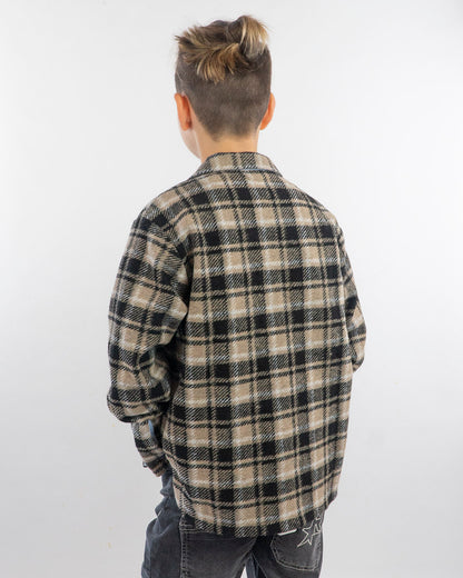 Camicia felpata a quadri con tasche I DO