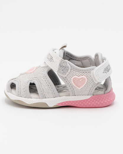 Sandalo chiuso lurex con cuori e strappoPRIMIGI