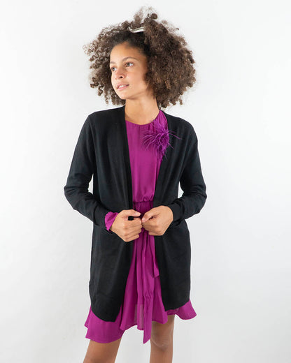 Cardigan lungo aperto