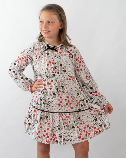 Vestito  manica lunga balza