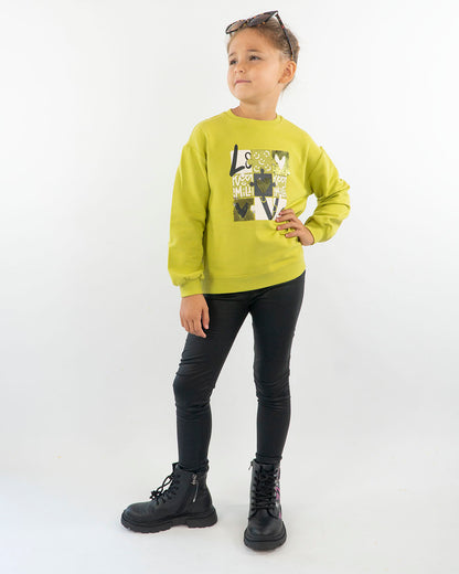 Completo con stampa pailettes e leggings MAYORAL