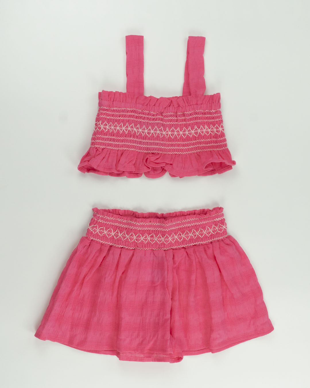 Completo con top e short a nido d'ape MAYORAL