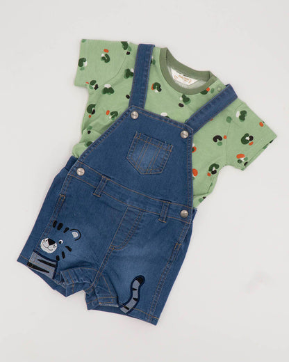 Completo 2 pezzi (salopette+T-shirt)