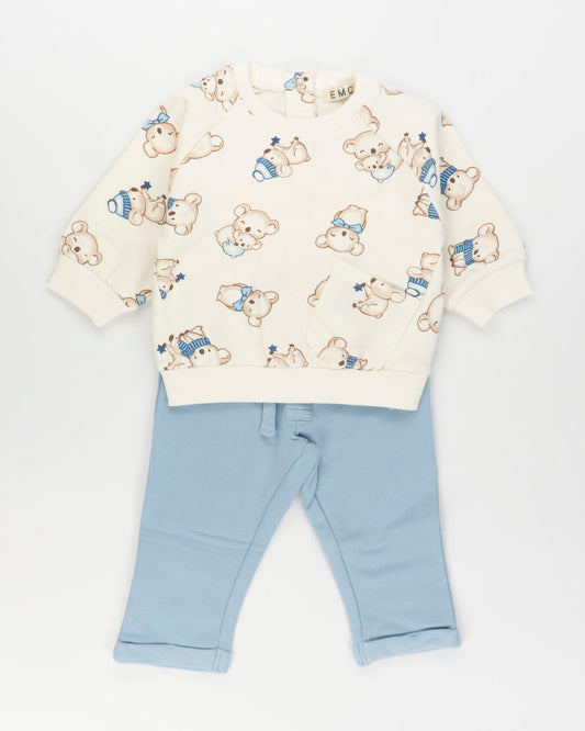 Completo 2 pz. felpato con animaletti EMC