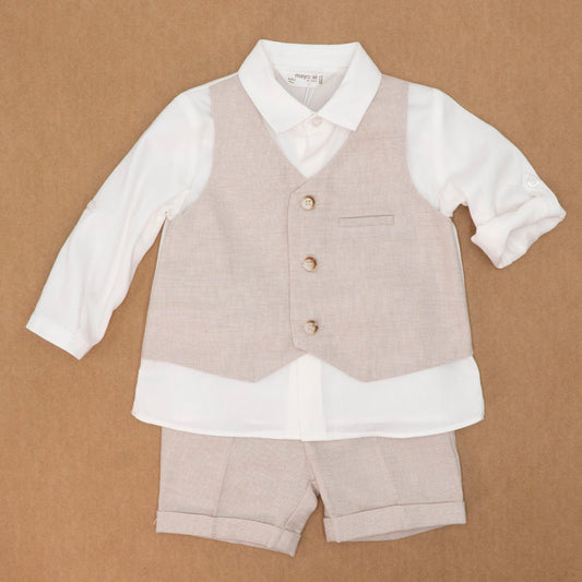Completo 2 pz.con gilet applicato e bermudaMAYORAL