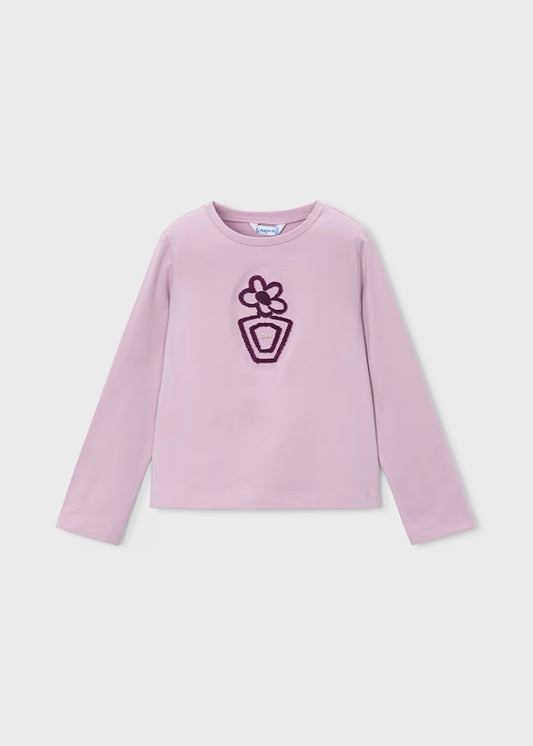 T-shirt con fiore in velluto art.178-053 MAYORAL