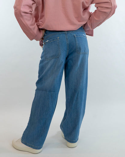 Jeans lungo fluido con bottoni MAYORAL