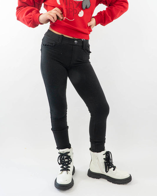 Pantalone elasticizzato in felpa con elastico