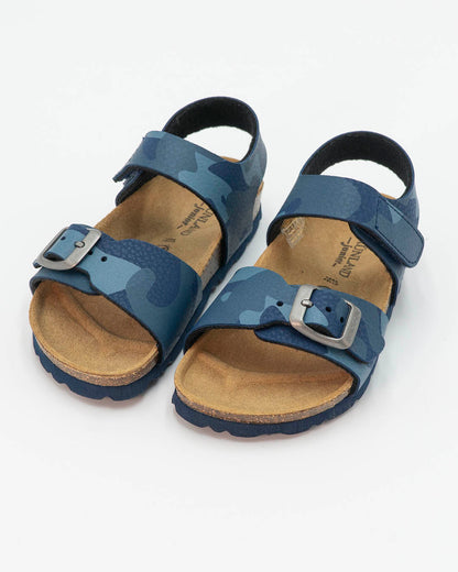 Sandali con strappo fantasia militare