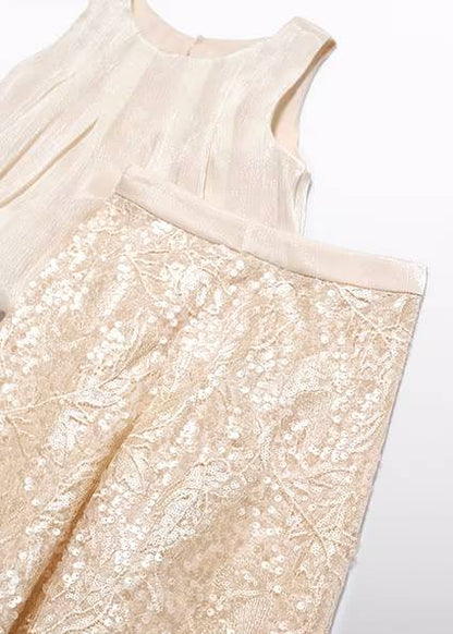 Completo 2 pz.con pizzo e pailettes ABEL & LULA