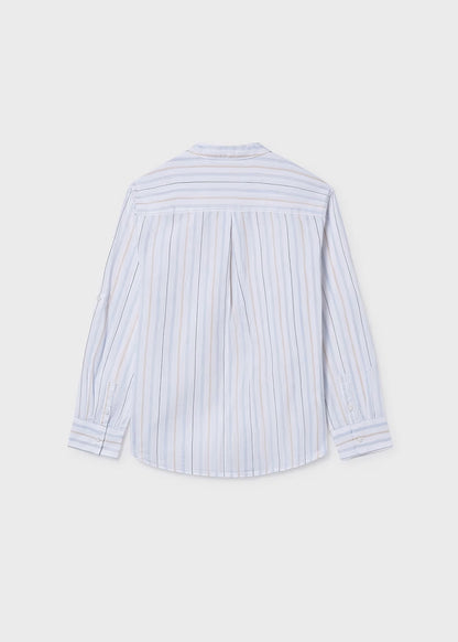 Camicia a righe con collo alla coreana MAYORAL