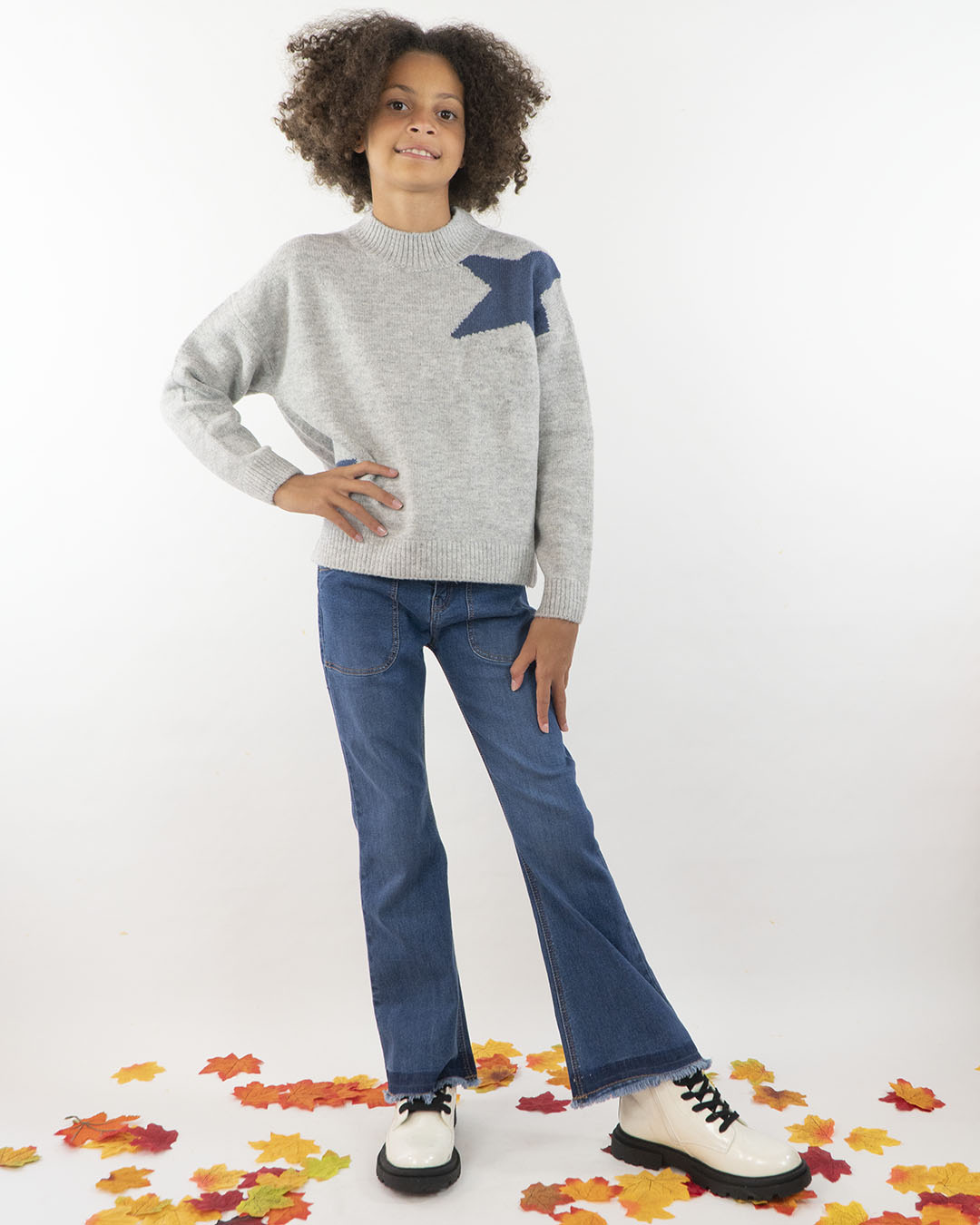 Maglione girocollo con stella