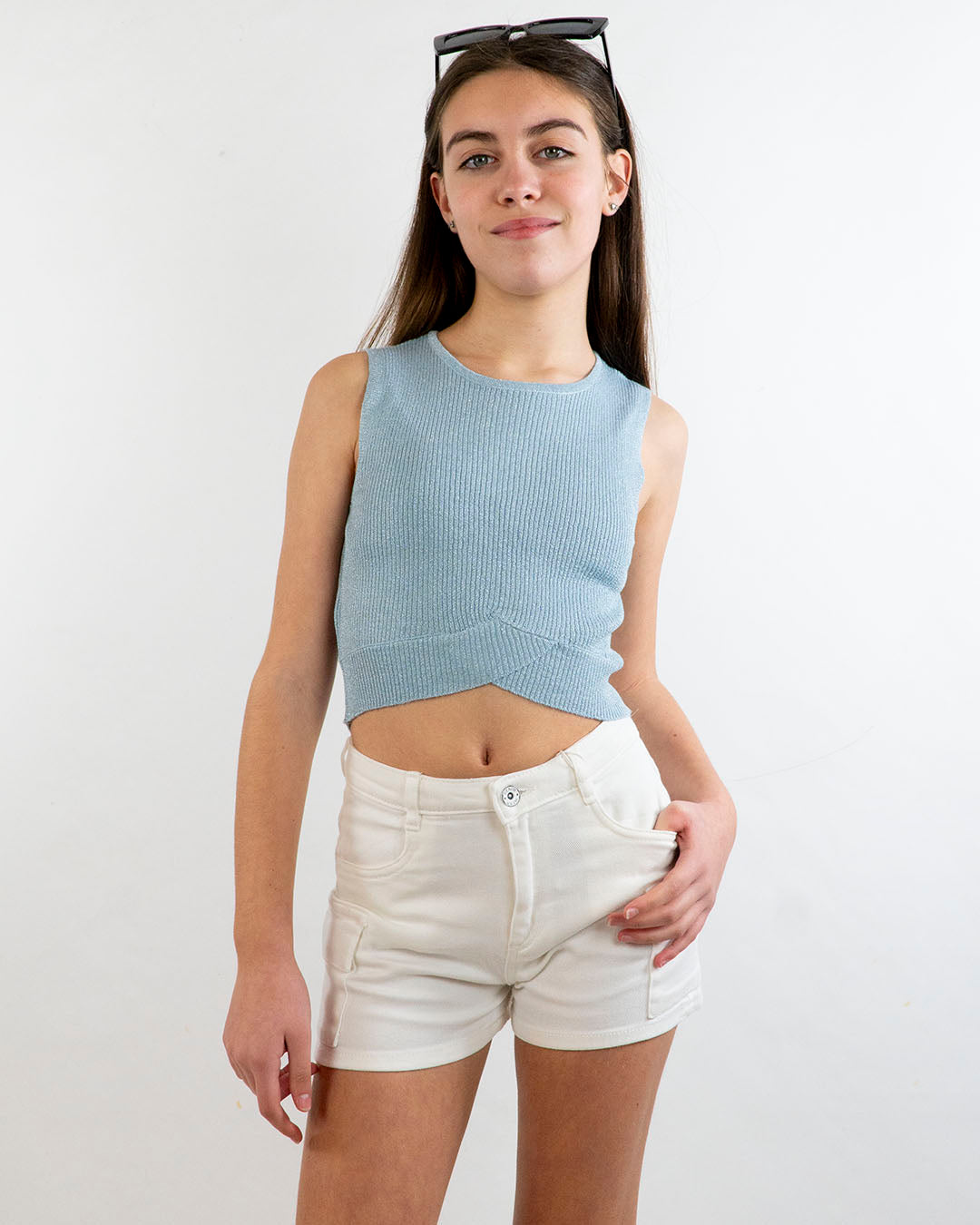 Top tricot a costine lurex MAYORAL