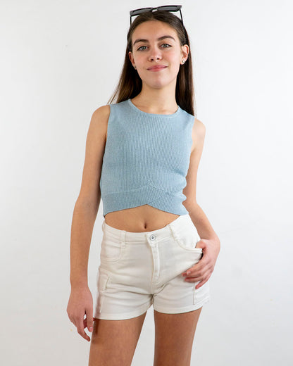 Top tricot a costine lurex MAYORAL