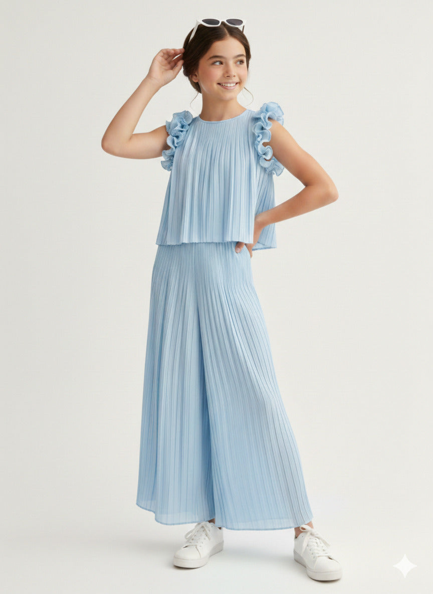 Completo 2 pz. plissettato con rouges ABEL & LULA