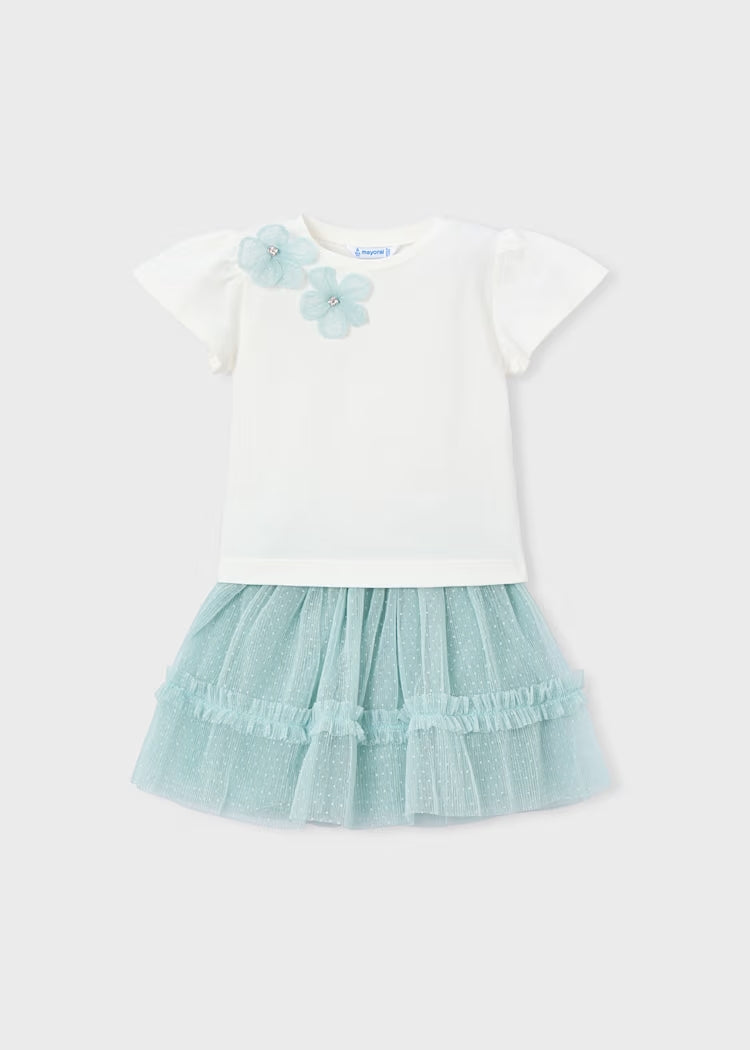 Completo con gonna in tulle art.3946-80 MAYORAL
